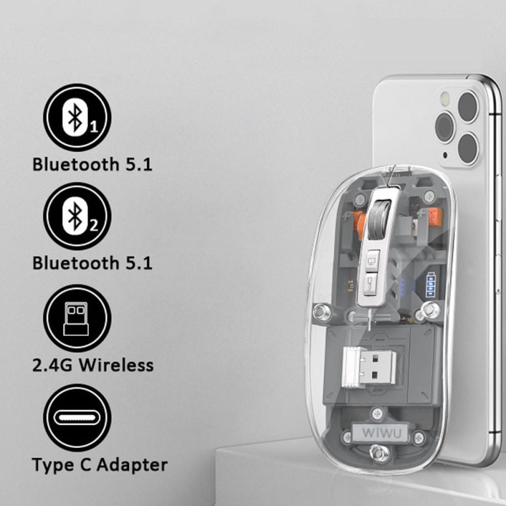 Беспроводная мышь WIWU Crystal WM105 Dual bluetooth+2.4G