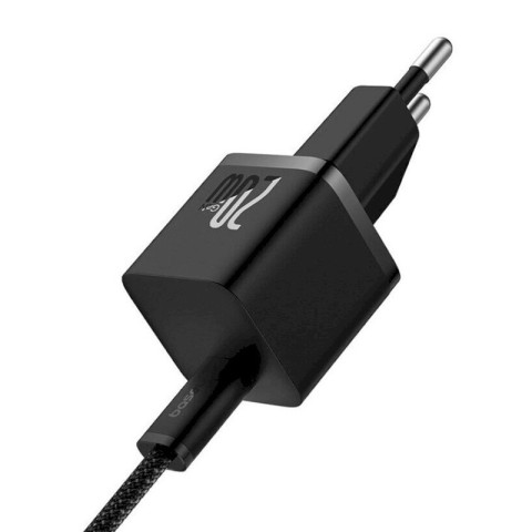 МЗП Baseus GaN5 Fast Charger (mini) PD20W (1USB-C) + кабель Type-C to Type-C (P10110900113) Cluster Black