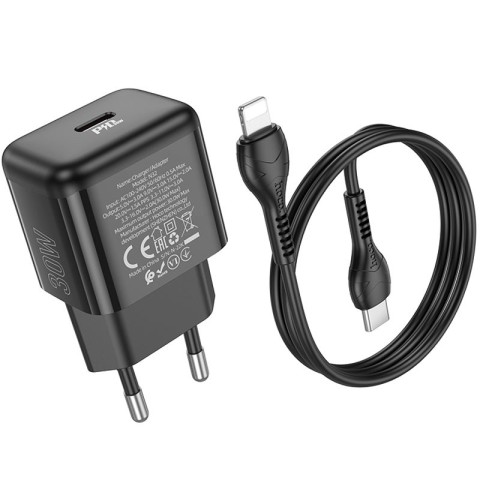 МЗП Hoco N32 Glory PD30W (1USB-C) + кабельType-C to Lightning Black