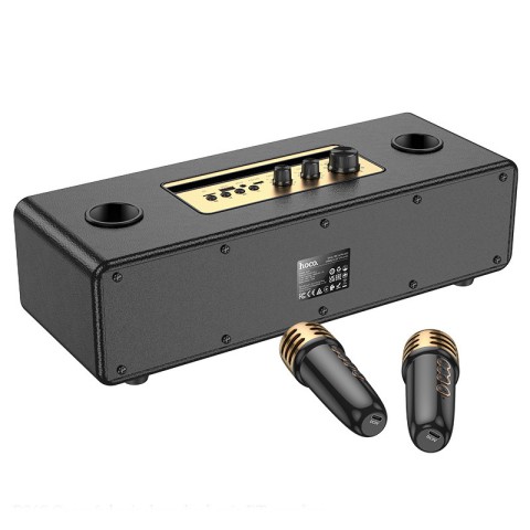 Bluetooth Колонка Hoco BS63 Graceful + два мікрофона Black