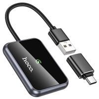 Адаптер Hoco HU1 Way car wireless CarPlay Metal grey