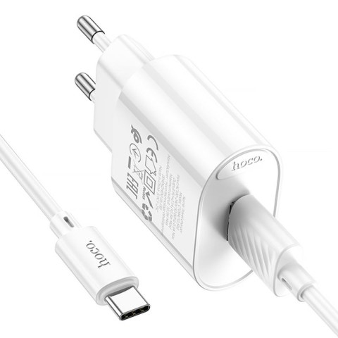 МЗП Hoco C109A Fighter 10.5W (1USB-A) + кабель USB to Type-C White