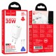 МЗП Hoco N63 Gentle PD30W+QC3.0 (1USB-A/1C) + кабель Type-C to Type-C White