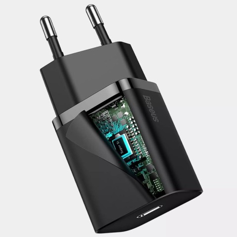 МЗП Baseus Super Si Quick Charger 20W (1USB-C) (CCSUP-B) Чорний