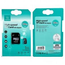 Карта пам'яті USAMS US-ZB269 TF High Speed Card 128 Gb + adapter Green
