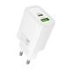 МЗП Hoco N61 Gentle PD20W+QC3.0 (1USB-A/1C) White