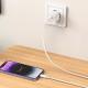 МЗП Hoco C146A Charm PD20W (1USB-C) + кабель Type-C to Type-C White