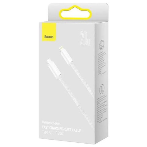 Дата кабель Baseus Dynamic Series Type-C to Lightning 20W (1m) (CALD000002) White