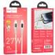 Дата кабель Hoco U120 Transparent explore intelligent power-off PD 27W Type-C to Lightning (1.2m)