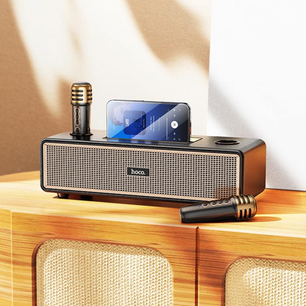 Bluetooth Колонка Hoco BS63 Graceful + два мікрофона Black