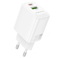 МЗП Borofone BN27 Fuente PD20W+QC3.0 (1USB-A/1C) White