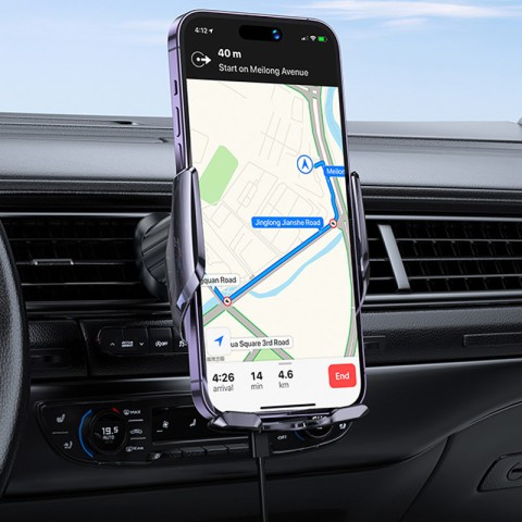 Автотримач з БЗП Hoco CA202 Plus Black