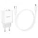 МЗП Hoco C105A Stage PD20W+QC3.0 (1USB-A/1C) + кабель Type-C to Type-C White