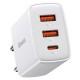 МЗП Baseus Compact Quick Charger 30W QC+ PD (1Type-C + 2USB) (CCXJ-E) Білий