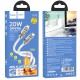 Дата кабель Hoco U113 Solid 20W Type-C to Lightning (1m) Silver