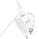МЗП Hoco C146A Charm PD20W (1USB-C) + кабель Type-C to Type-C White