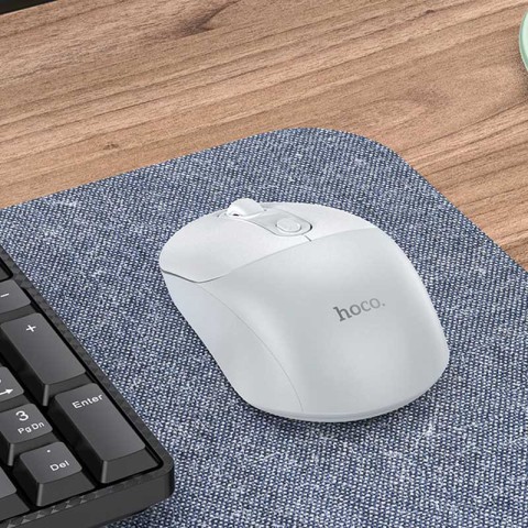Миша Hoco GM28 2.4G White / Gray