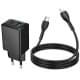 МЗП Hoco N71 Nuevo PD30W+QC3.0 (1USB-A/1C) + кабель Type-C to Lightning Black