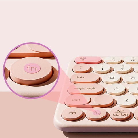 Бездротова клавіатура Baseus K01A Wireless Tri-Mode Keyboard (English Version) (B00955503) Baby Pink