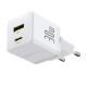 МЗП Baseus Palm Fast Charger 30W (1USB-A/1C) + кабель Type-C to Type-C (P1011160A) Moon White