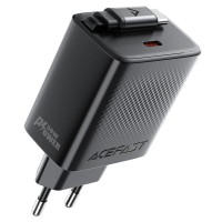 МЗП Acefast A110 GaN With Retractable Cable Type-C PD30W (1USB-C) Black