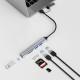 Перехідник HUB WIWU Wi-HB003 ZOLO 5 in 1 (USB-C/USB-A to 2xUSB2.0+1xUSB3.0+SD/TF) Grey