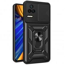 Ударостійкий чохол Camshield Serge Ring для Xiaomi Poco F4 Чорний