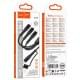 Дата кабель Hoco X123 Victory 3in1 Type-C to Lightning/Type-C/MicroUSB 3A (1m) Black