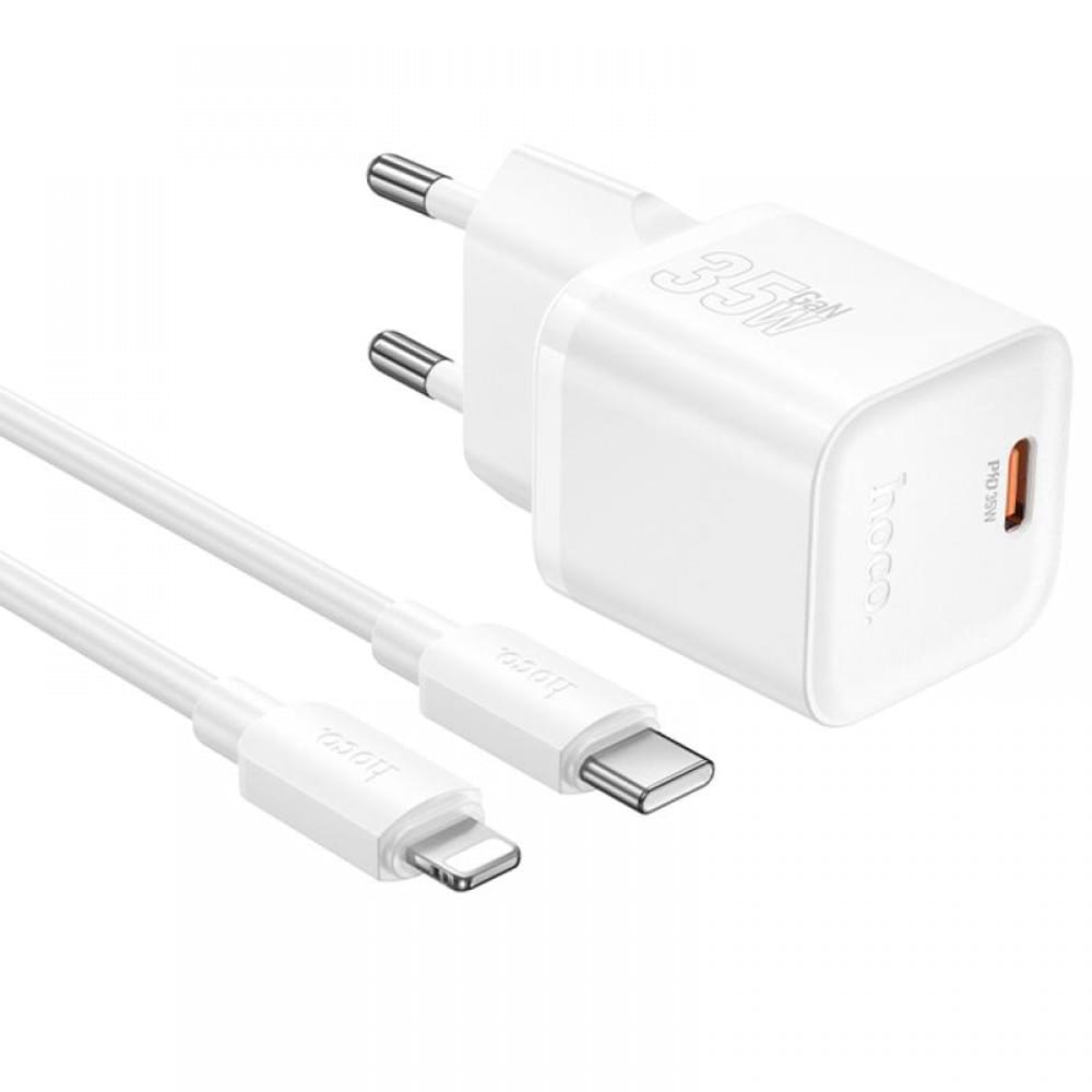 МЗП Hoco N66 Ingenious PD35W (1USB-C) + кабель Type-C to Lightning White