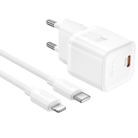 МЗП Hoco N66 Ingenious PD35W (1USB-C) + кабель Type-C to Lightning White