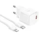 МЗП Hoco N66 Ingenious PD35W (1USB-C) + кабель Type-C to Lightning White