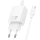 МЗП Hoco N63 Gentle PD30W+QC3.0 (1USB-A/1C) + кабель Type-C to Type-C White