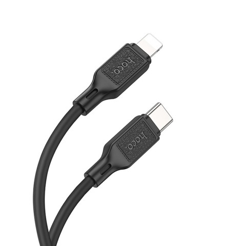 Дата кабель Hoco X90 Cool silicone Type-C to Lightning 20W (1m) Black
