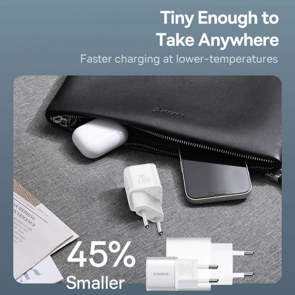 МЗП Baseus GaN5S OS 20W (1USB-C) (P10162503) Moon White