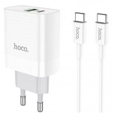 МЗП HOCO C80A Rapido PD20W+QC3.0 Type-C + USB + Type-C to Type-C cable Білий