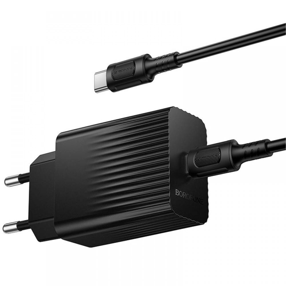 МЗП Borofone BAS75A Source PD30W (1USB-C) + кабель Type-C to Type-C Black