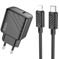МЗП Hoco CS22A Value PD30W (1USB-C) + кабель Type-C to Lightning Black