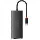 Перехідник HUB Baseus Lite Series 4in1 (Type-C to 4xUSB 3.0) 1m (WKQX03) Black