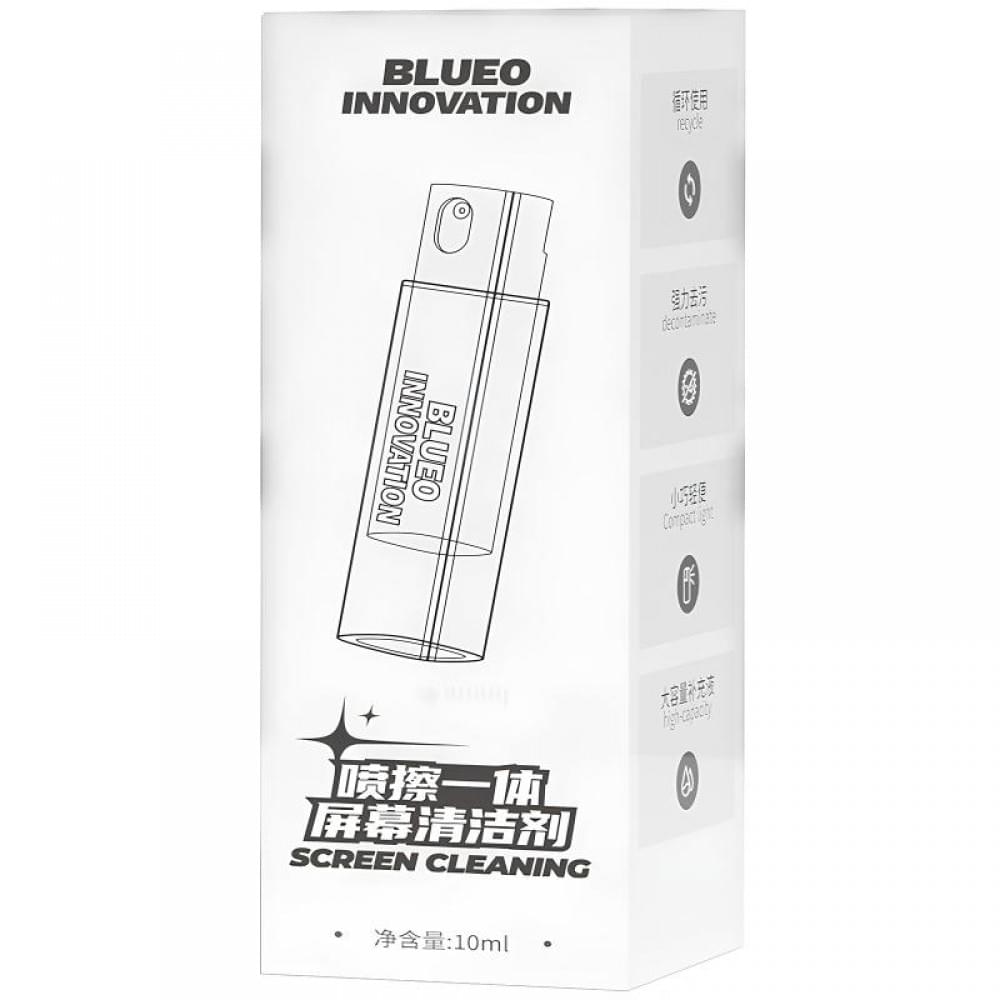 Blueo Спрей для очищення екрану (флакон 10 мл + мікрофібра) Сірий
