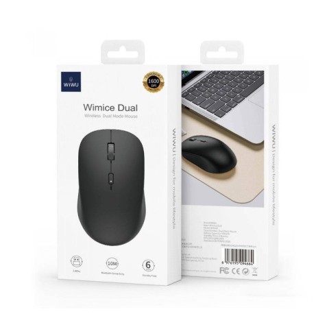 Миша бездротова WIWU WM108 Bluetooth + 2.4G Black