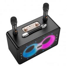 Bluetooth колонка Hoco HA8 Ave outdoor + два мікрофона Black