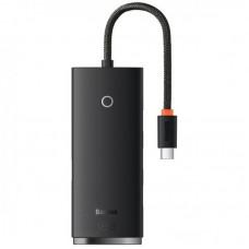 Перехідник HUB Baseus Lite Series 4in1 (Type-C to 4xUSB 3.0) 1m (WKQX03) Black