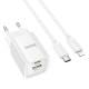 СЗУ Hoco C149A Charm PD30W+QC3.0 (1USB-A/1C) + кабель Type-C to Lightning