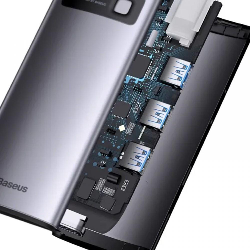 Перехідник HUB Baseus Metal Gleam Series 6-in-1 Multifunctional Type-C (CAHUB-CW) Gray
