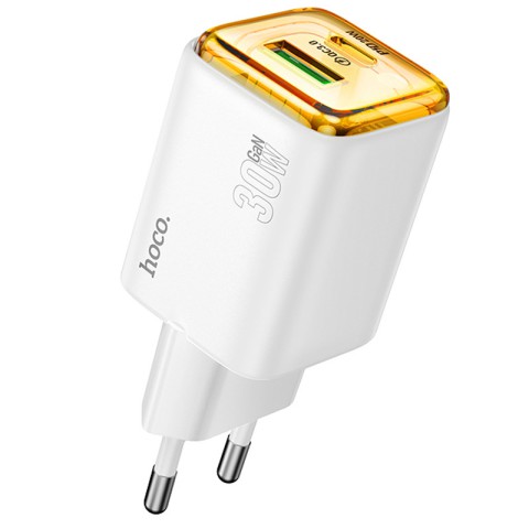 МЗП Hoco N53 Monsoon PD30W+QC3.0 (1USB-A/1C) White