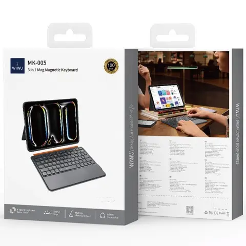 Клавіатура-чохол WIWU MK-005 3 in 1 for iPad 10.2''/10.5'' Bluetooth Grey