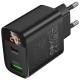 МЗП Borofone BA96A Ilustre with digital display PD20W+QC3.0 (1USB-A/1C) Black