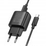 МЗП Hoco C140A Smart QC3.0 (1USB/3A) + Type-C Black