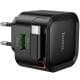 МЗП Hoco C154A Changer With Retractable Cable Type-C PD20W+QC3.0 (1USB-C) Black