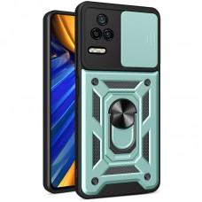 Ударостійкий чохол Camshield Serge Ring для Xiaomi Poco F4 Зелений